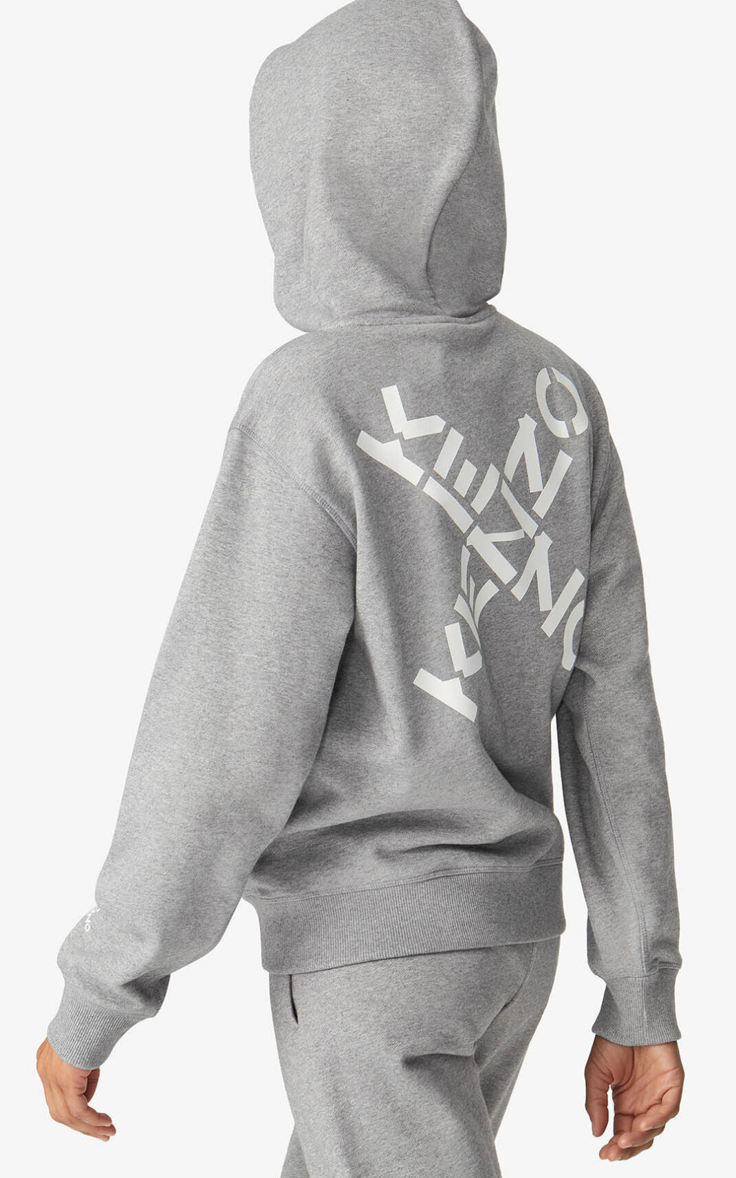 Kenzo Sport Big X zipped Sweatshirt Bayan Gri | 6214-UCJVL